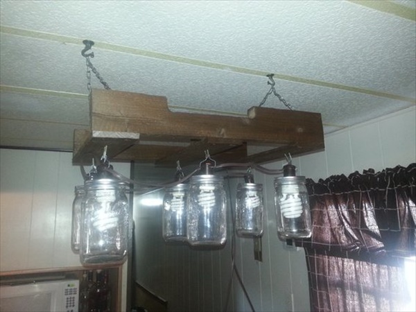 DIY Mason Jar Kitchen Lighting