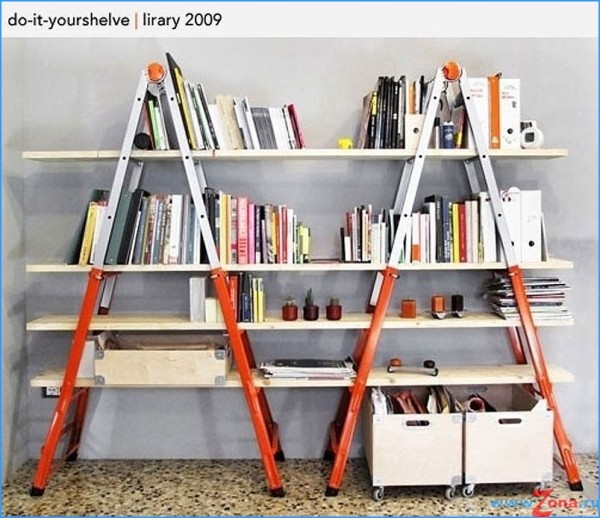 DIY Easy Modern Bookshelves