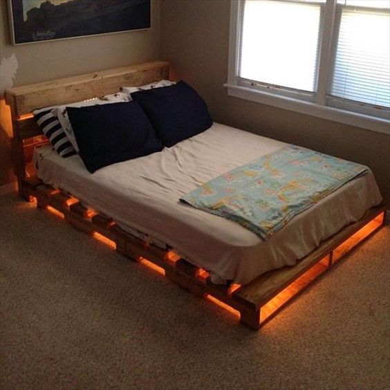 DIY Recycled Pallet Bed