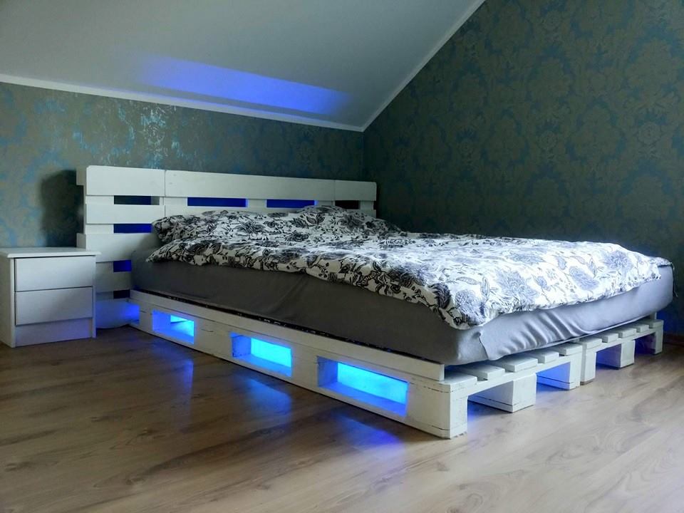 DIY Pallet Bed LED Lights