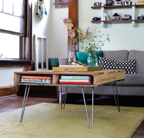 Pallet coffee tables.