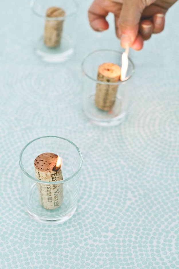 Wine Cork Candles Do-it-Yourself (DIY)