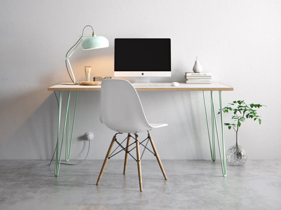 DIY Hairpin Desk and Dining Table