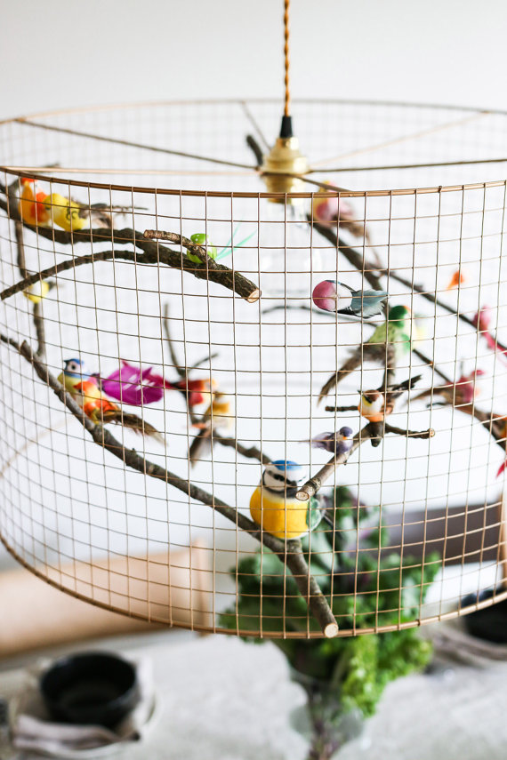 DIY Birdcage Chandelier