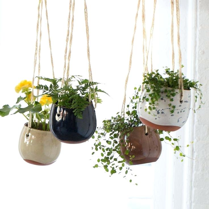 DIY flower Hanging Clay Pots