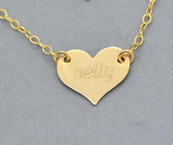 DIY Gold Heart Celebrity Necklace