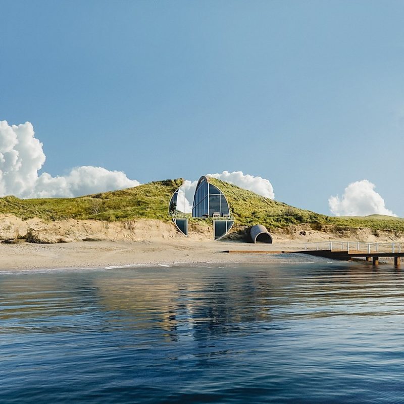 Squid-inspired Dune House get Energy from Solar and Wind