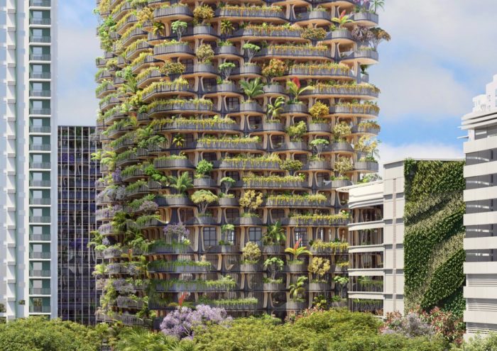 The Rainbow Tree Tower will grow 30,000 Plants, Shrubs and Trees