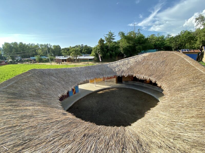 Beyond Survival is Refugee Community Center made from Straw and Bamboo