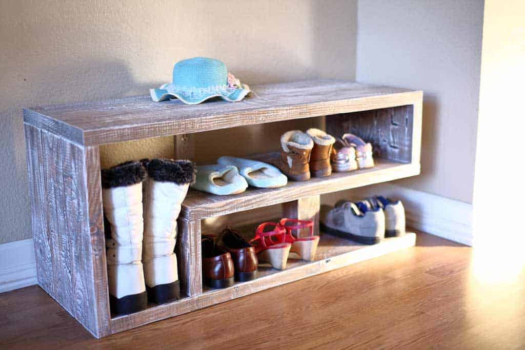 Build Your Own Entryway Bench With Storage For Shoes