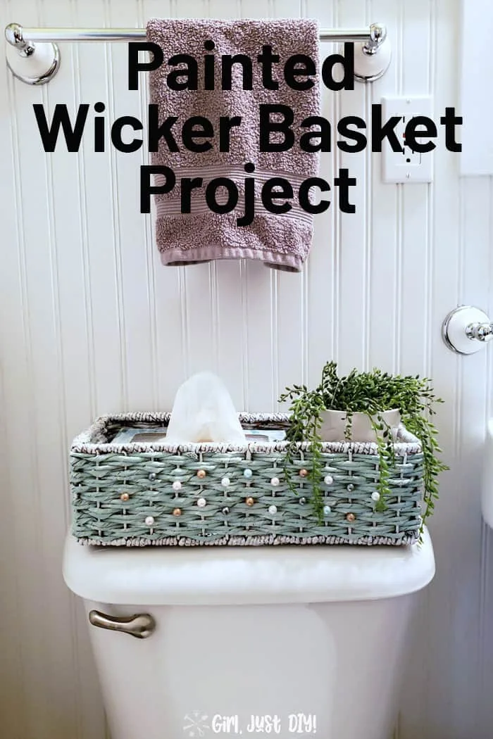 How to Transform Old CD Basket with a Painted Wicker Basket